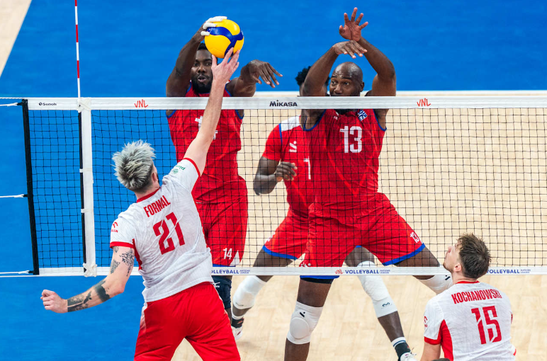 ¡Partidazo! Cuba le ganó a Polonia en el voly